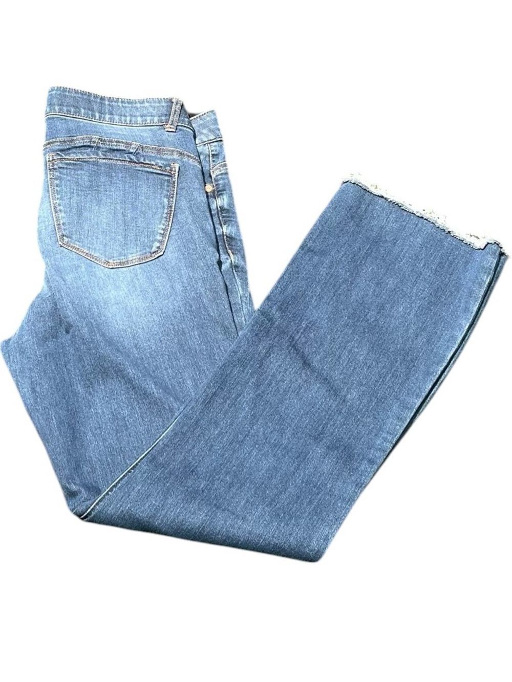 Democracy Denim Blue Straight-Leg Jeans Size 12